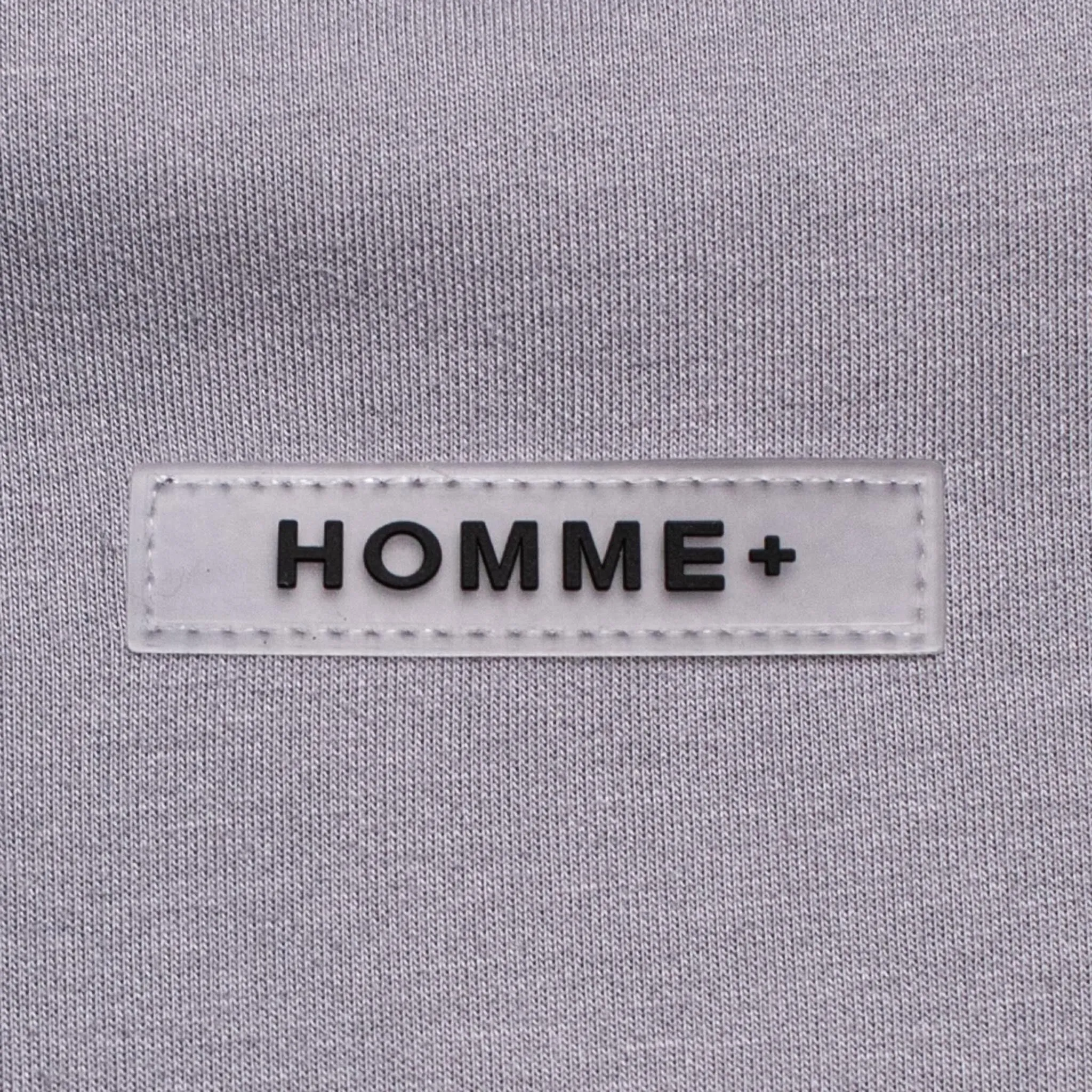 HOMME  Oversized LS Patch Tee Grey