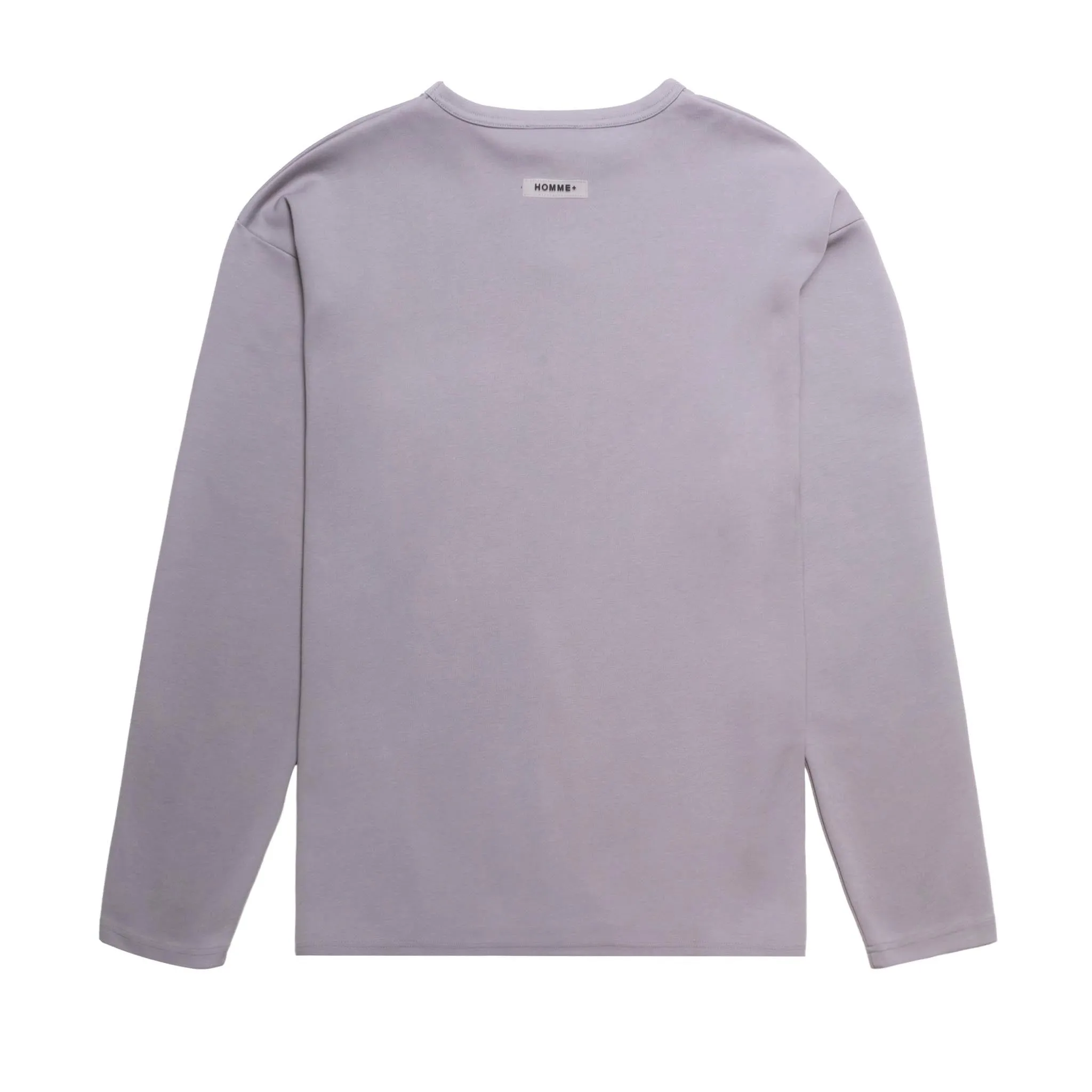 HOMME  Oversized LS Patch Tee Grey