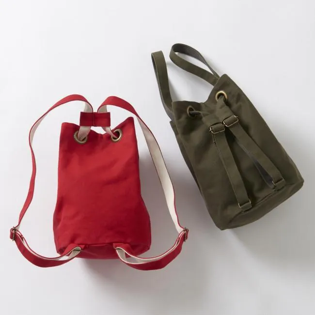 HÄP & CRAFT | Bag | 2-way Water Repellent Bag - Red / Khaki / Black