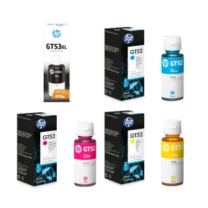 HP GT53XL Black GT52 Cyan Magenta Yellow Original Ink Bottle Multipack