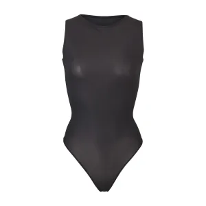 JELLY SHEER CREW NECK BODYSUIT | ONYX