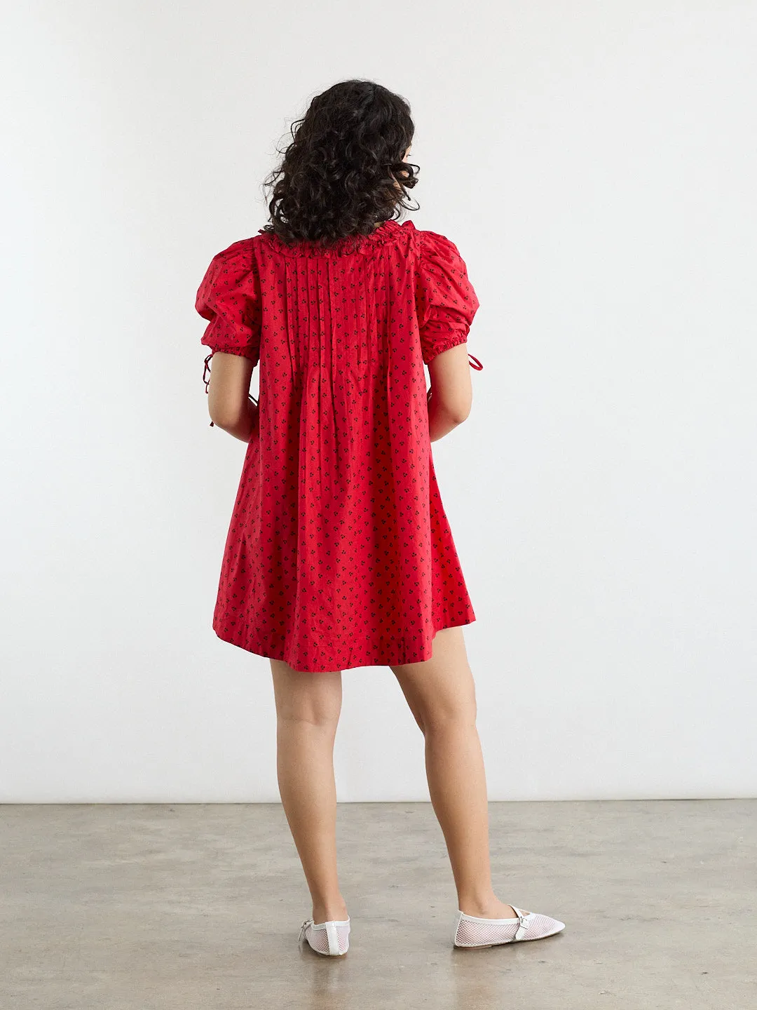 Jemima Mini Dress - Red Cherries