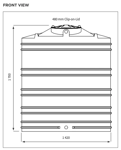 JoJo standard vertical water tank 5250L