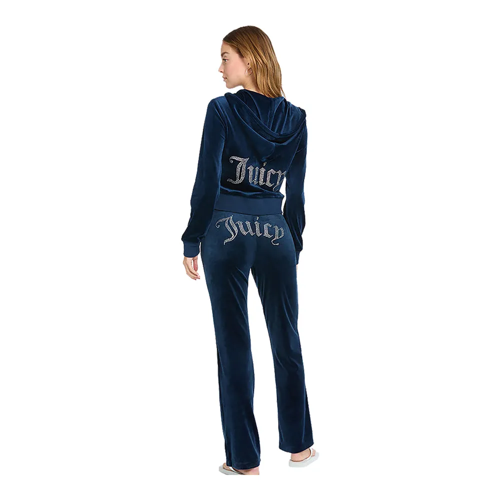 Juicy Couture Women's OG Big Bling Velour Track Pants
