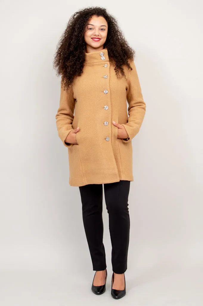Keston Coat - Beige, Wool