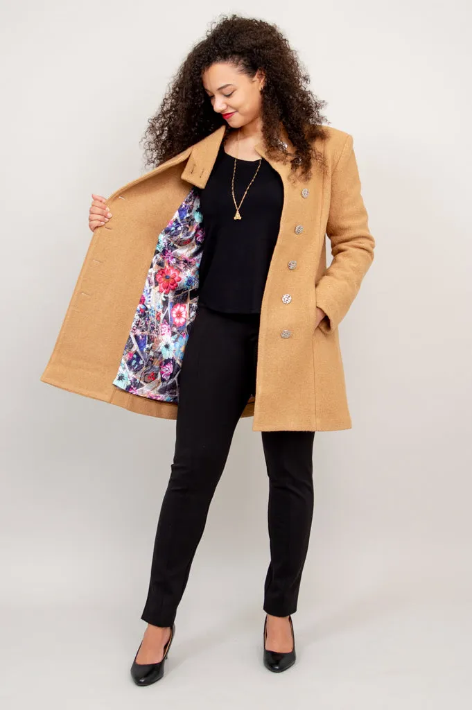 Keston Coat - Beige, Wool