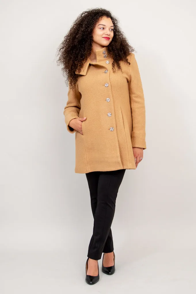 Keston Coat - Beige, Wool