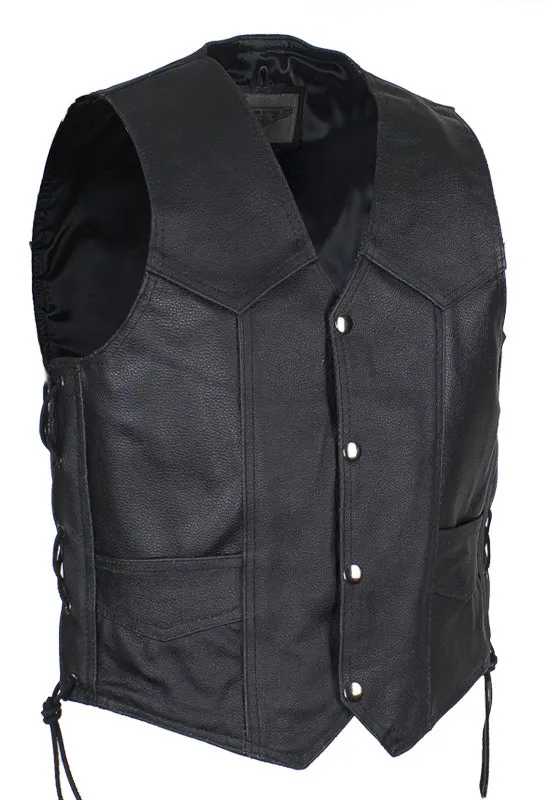 Kids Regular Vest with Side Laces Premium Cowhide Leather