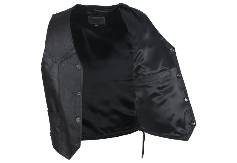 Kids Regular Vest with Side Laces Premium Cowhide Leather