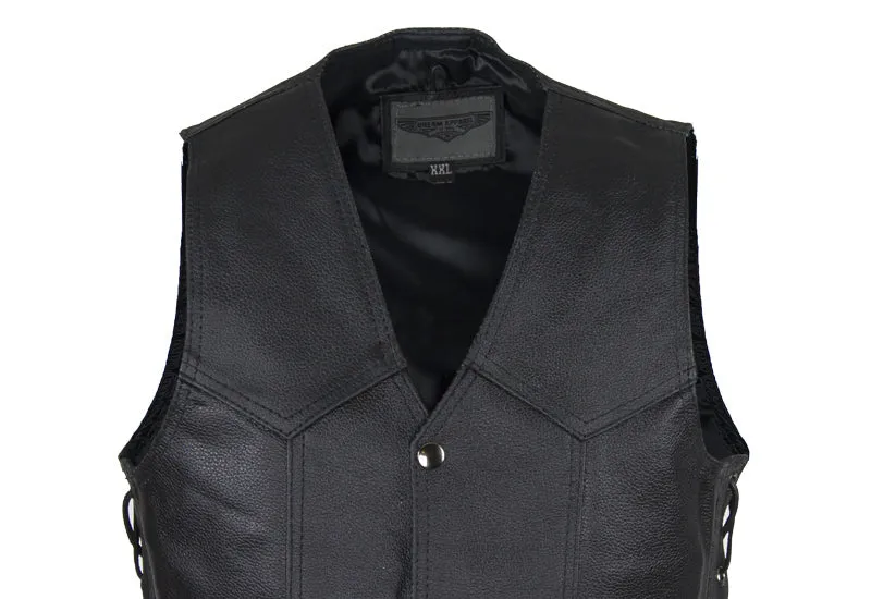 Kids Regular Vest with Side Laces Premium Cowhide Leather