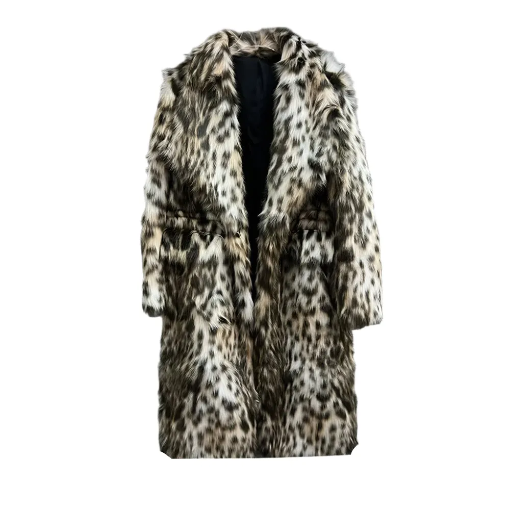 Leopard Print Fur Jacket