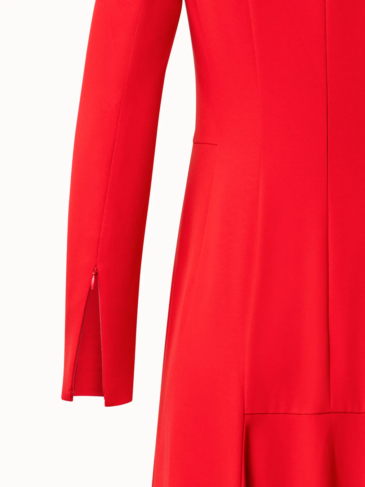 Long Silk Evening Dress with Long Sleeves