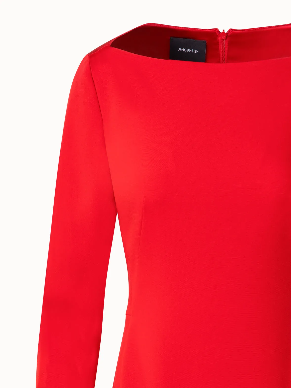 Long Silk Evening Dress with Long Sleeves