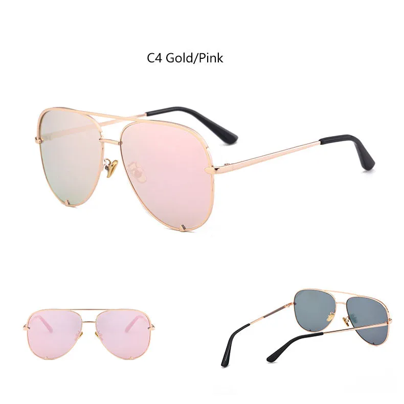 Lunettes de Soleil Aviateur Effet Miroir Rock Chic