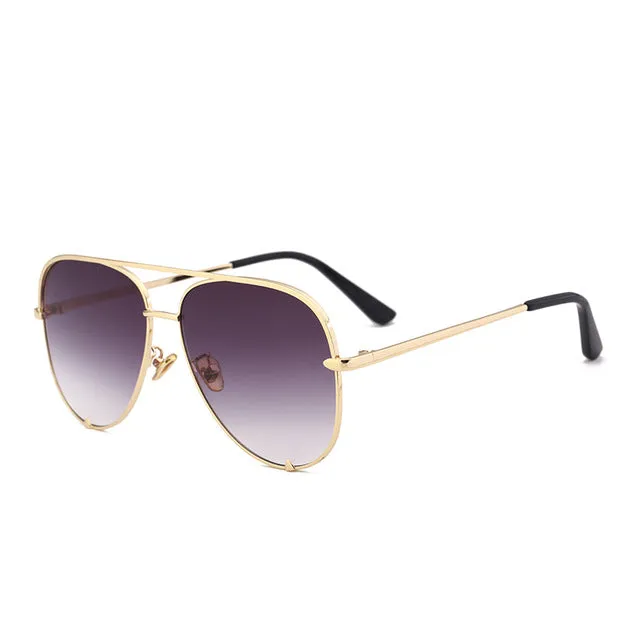 Lunettes de Soleil Aviateur Effet Miroir Rock Chic