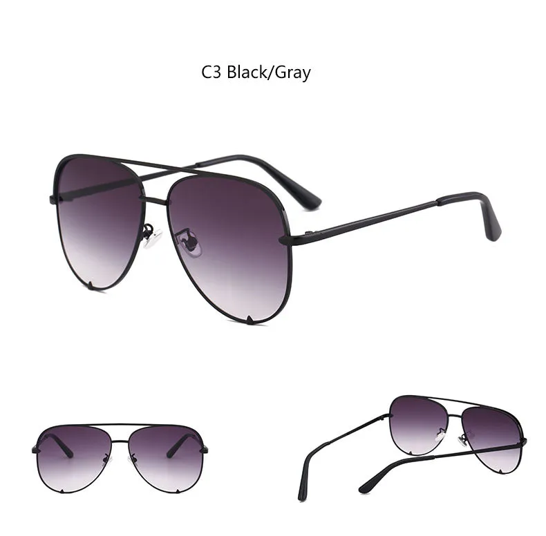 Lunettes de Soleil Aviateur Effet Miroir Rock Chic