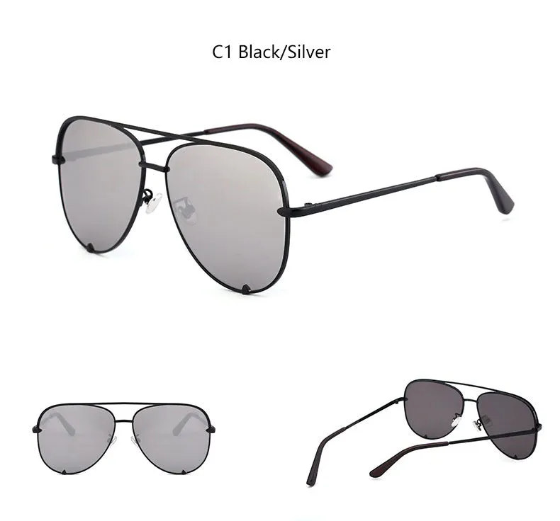 Lunettes de Soleil Aviateur Effet Miroir Rock Chic