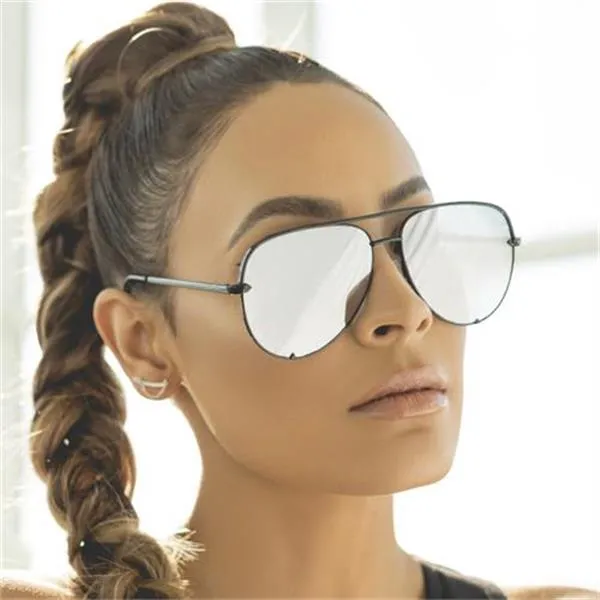 Lunettes de Soleil Aviateur Effet Miroir Rock Chic