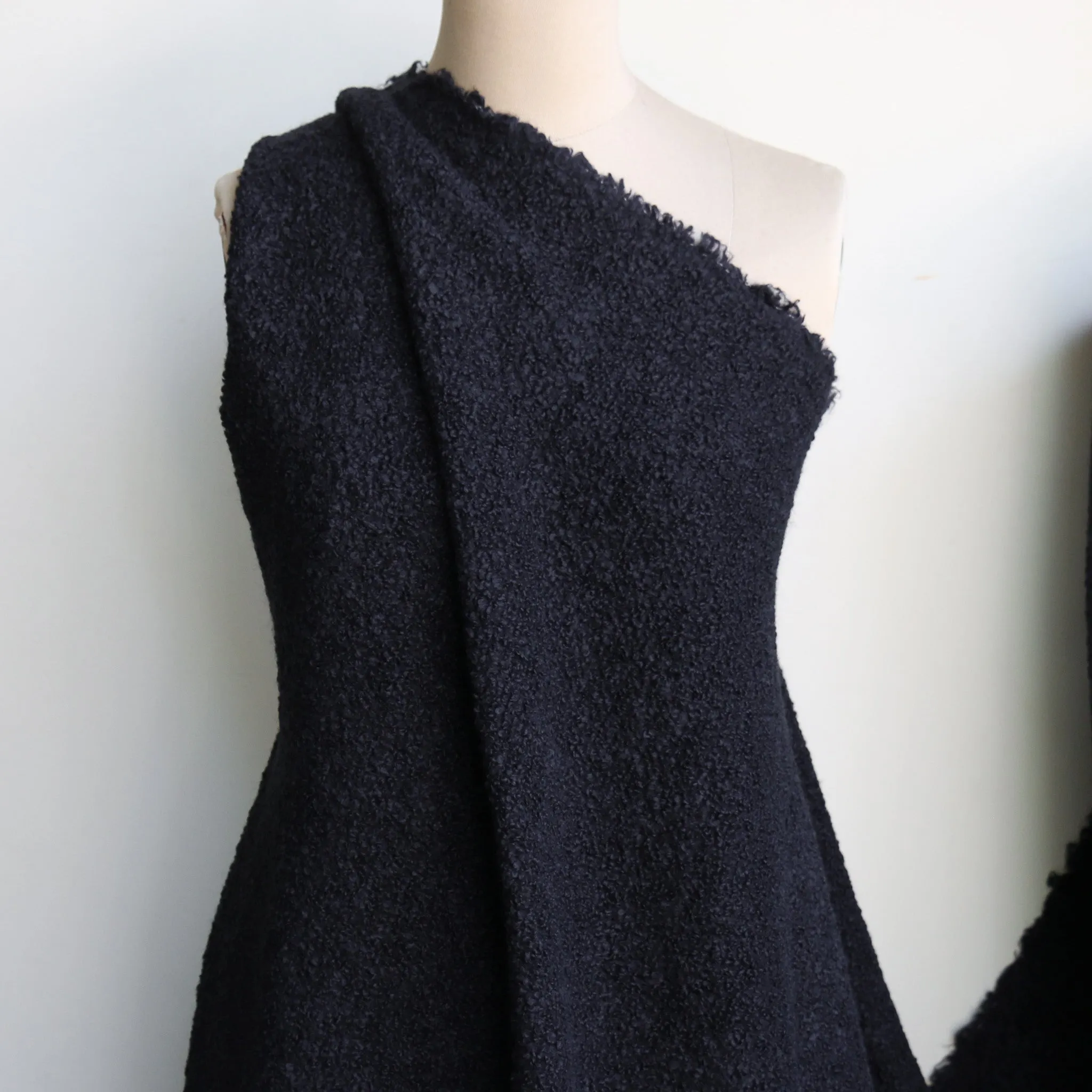 Marina Boucle Navy Coating