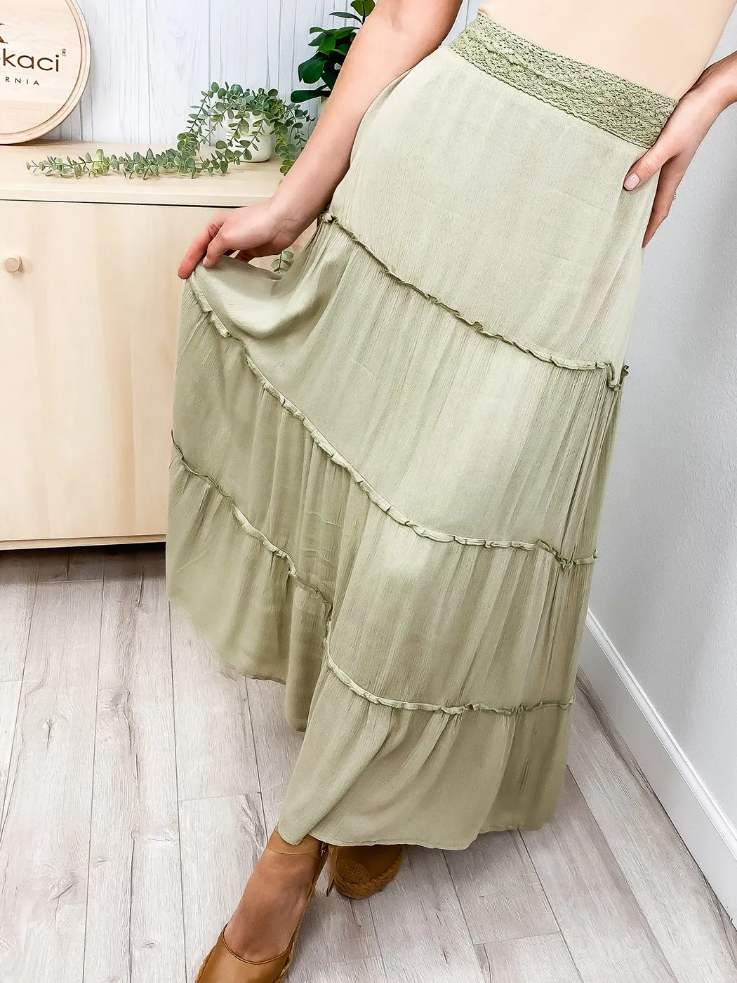 Maxi Bohemian Layered Skirt