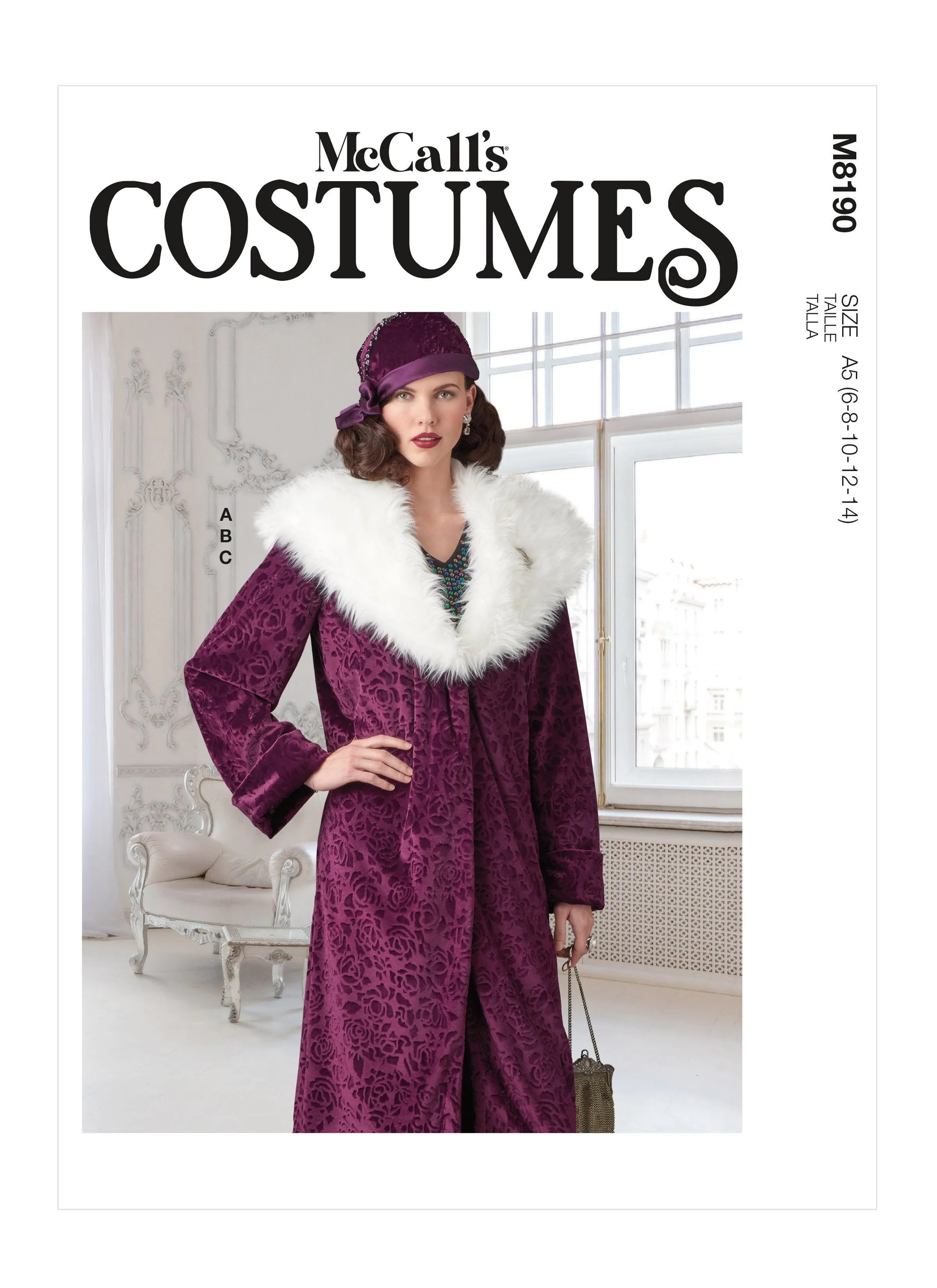 McCall's 8190 Misses' Coat and Hat sewing pattern