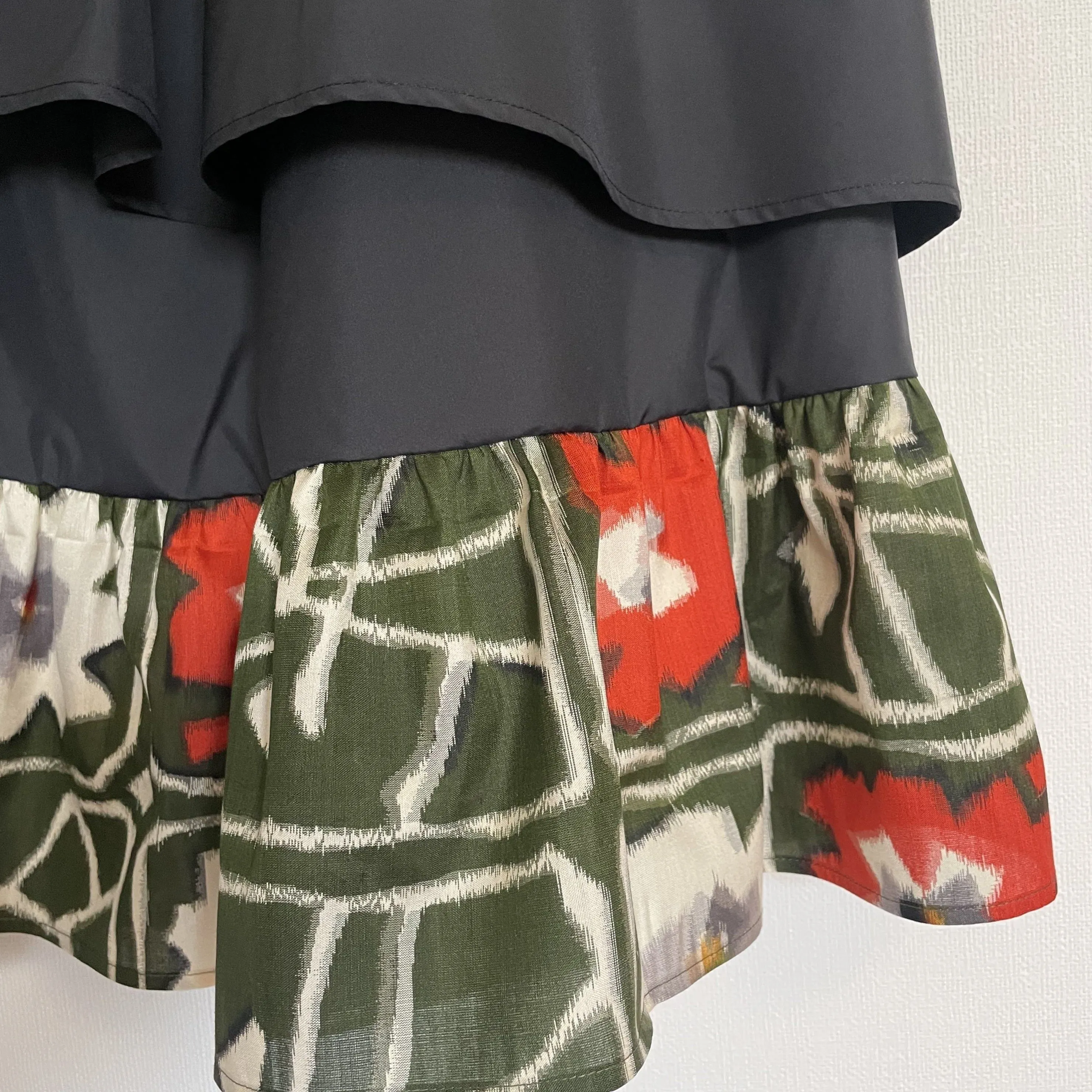 Meisen Layered Skirt Retro Green