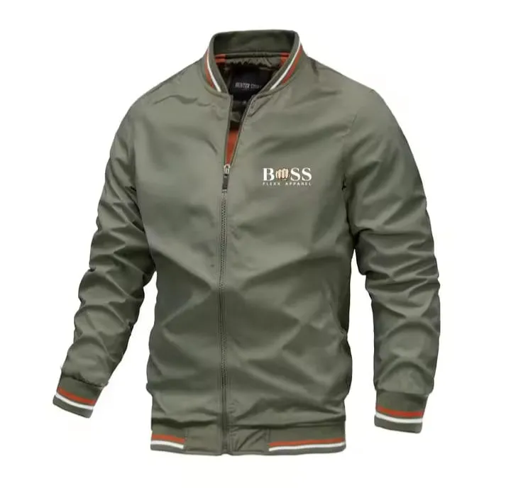 Men's Casual Jacket Set, Spliced Trousers, Baseball Collar, Windproof, New Spring and Autumn  S07802