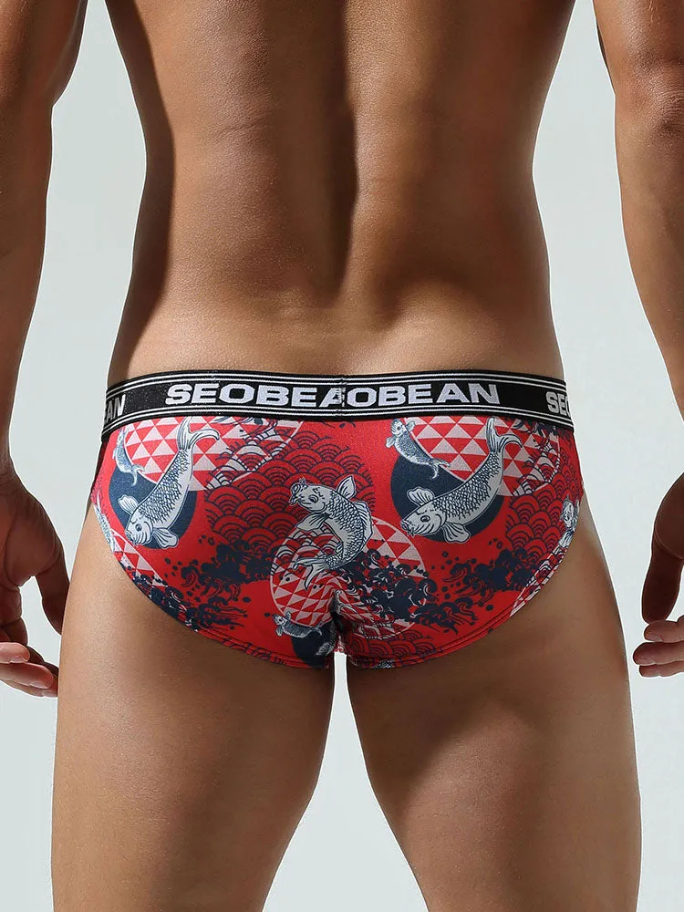 Men's Good Luck Fish Casual Breifs