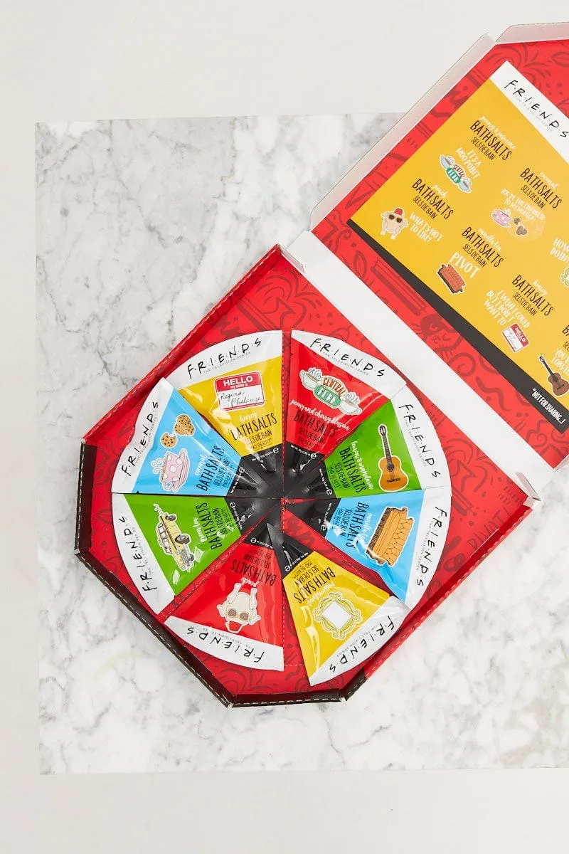 Multi Friends Pizza Box Bath Salts Set