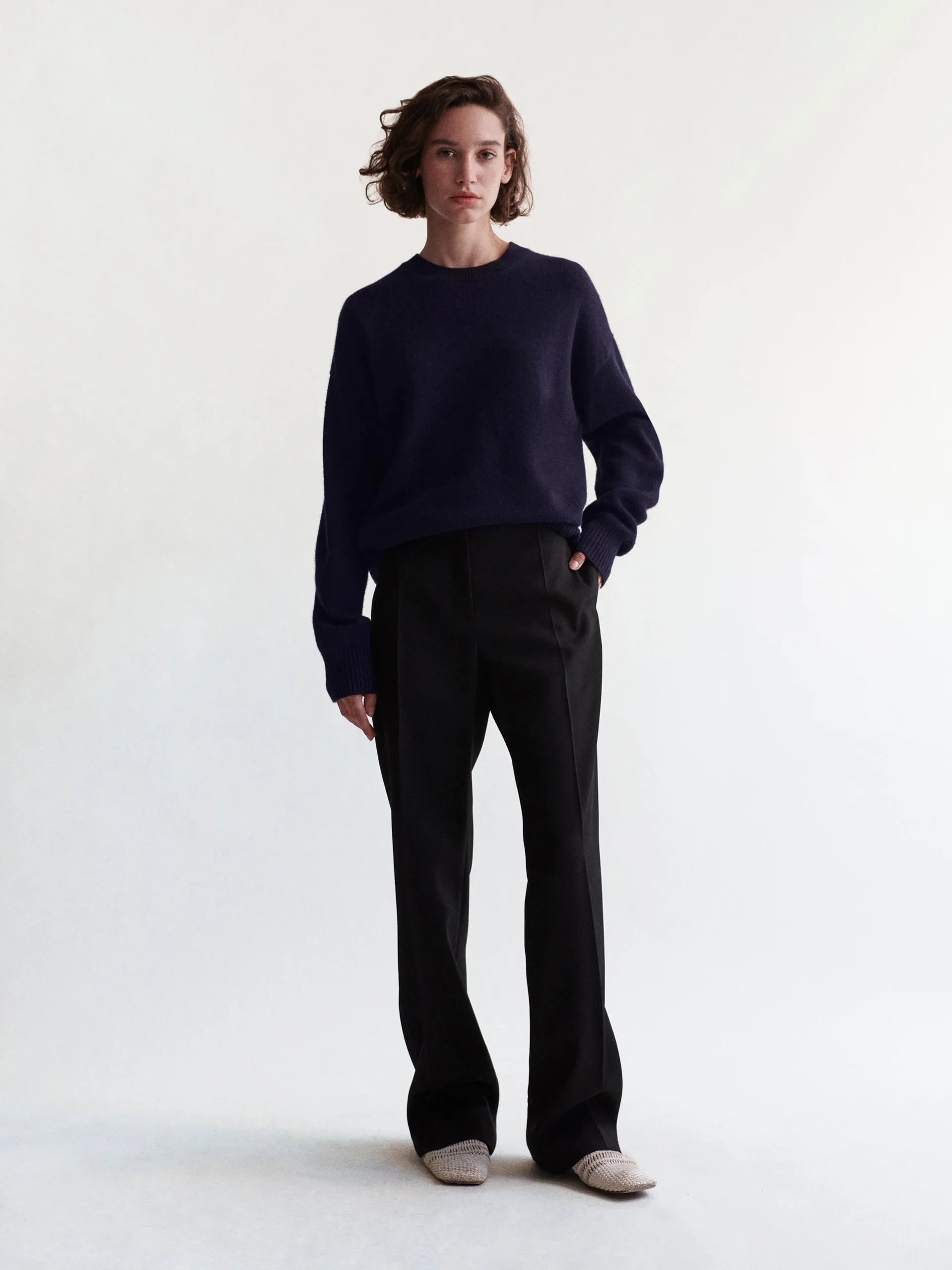Navy Innes Geelong slouch crewneck