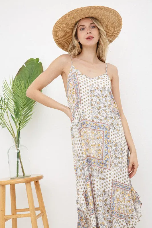 Paisley Cami Midi Dress
