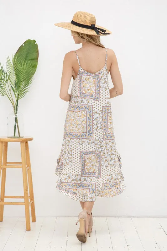 Paisley Cami Midi Dress