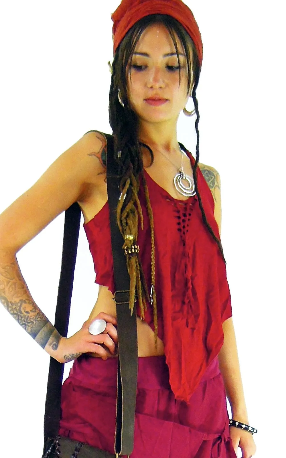 Pixie Vest Backless  Crochet Top
