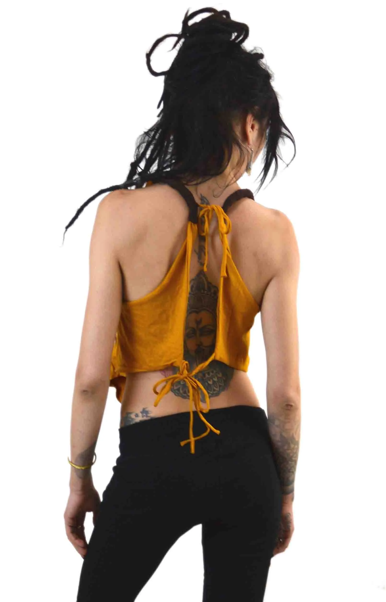 Pixie Vest Backless  Crochet Top
