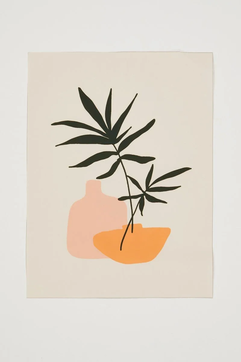 Print Vase And Plant A3 Poster Print