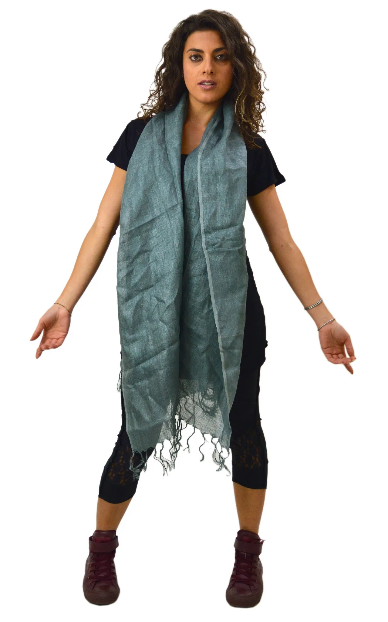 Pure Cotton and Silk Scarf