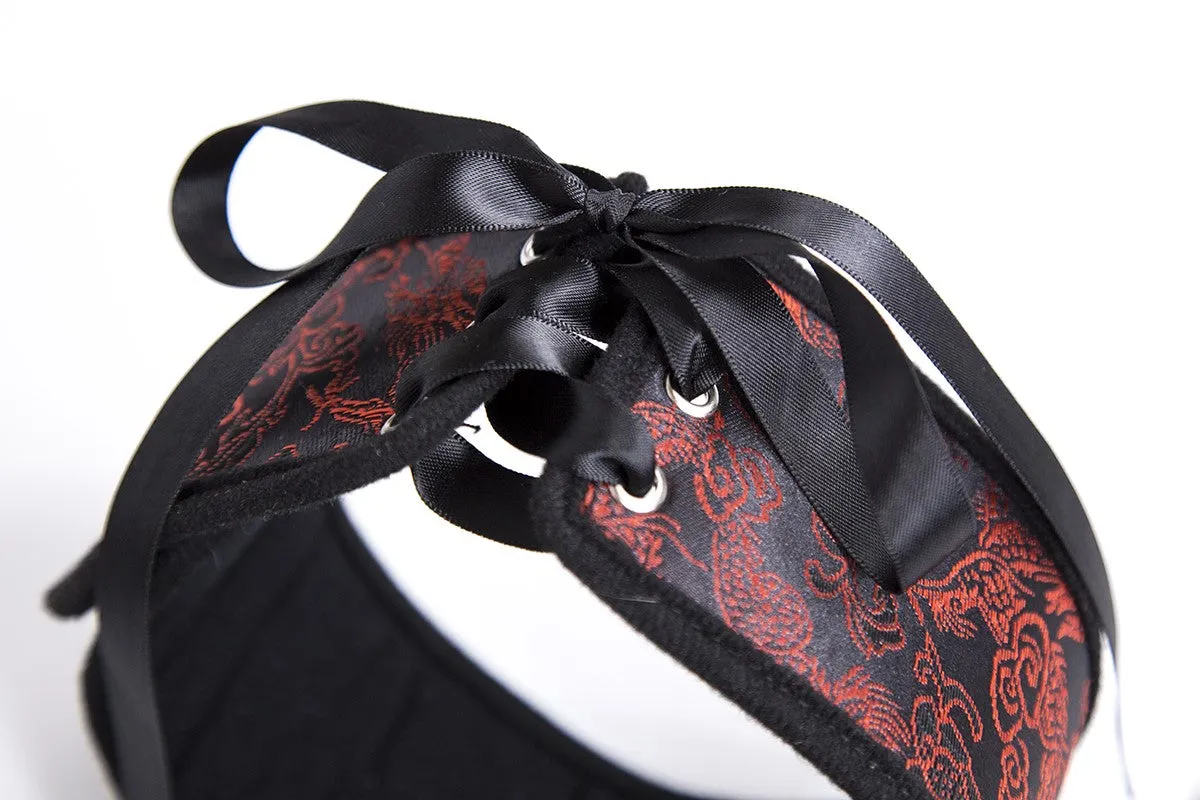 Red Lace Overlay Posture Col
