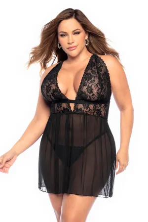 Siena Plunge Babydoll Set