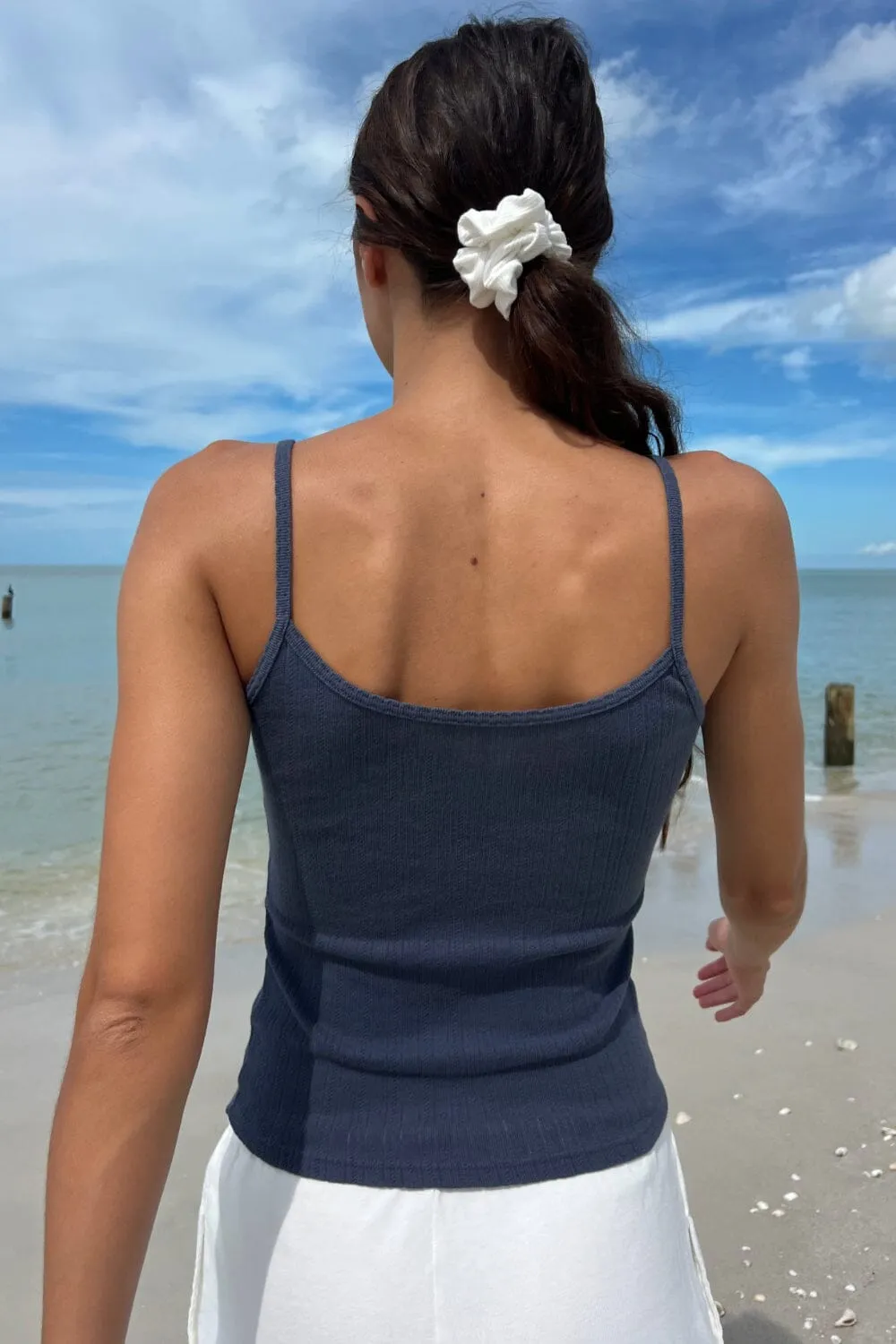 Skylar Ribbed Eyelet Tank