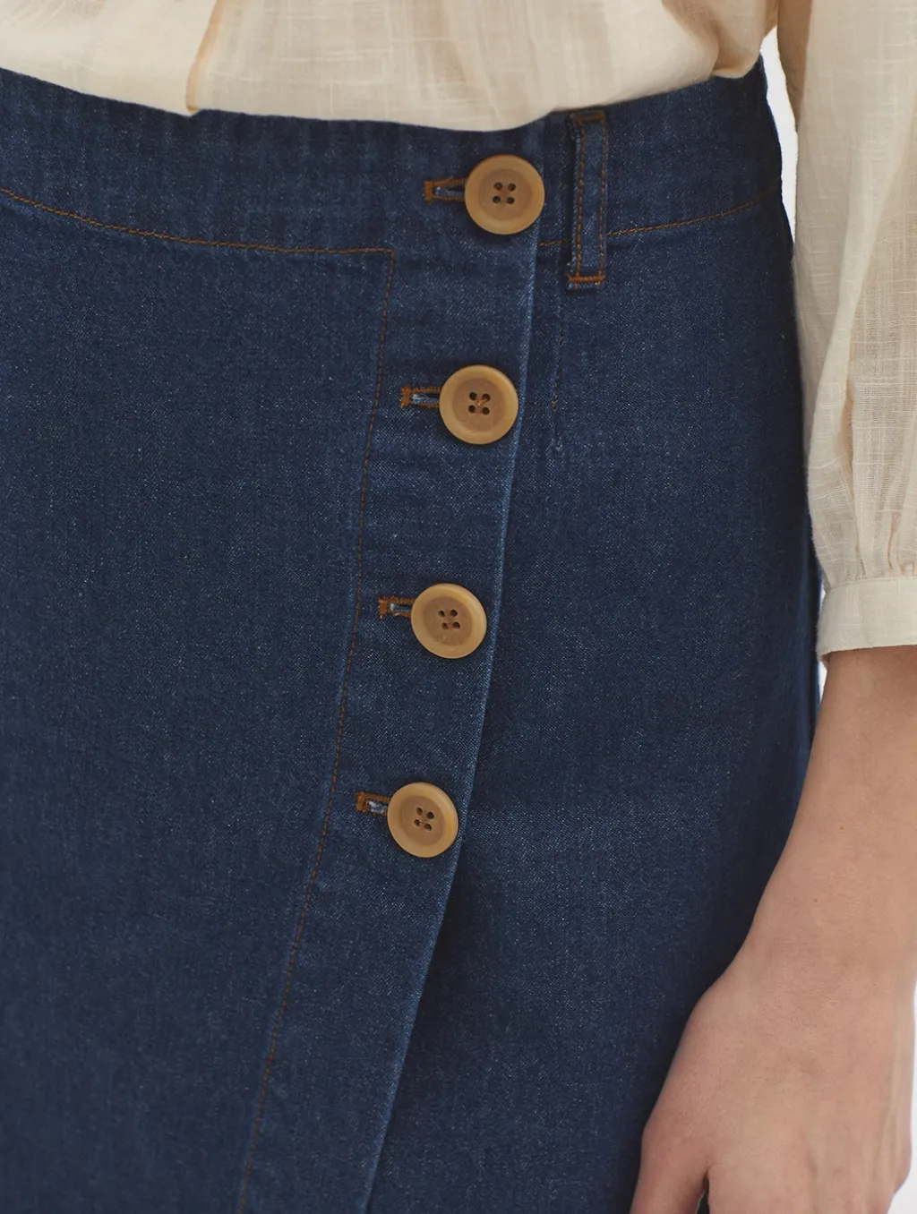 Spring Stride Denim Skirt