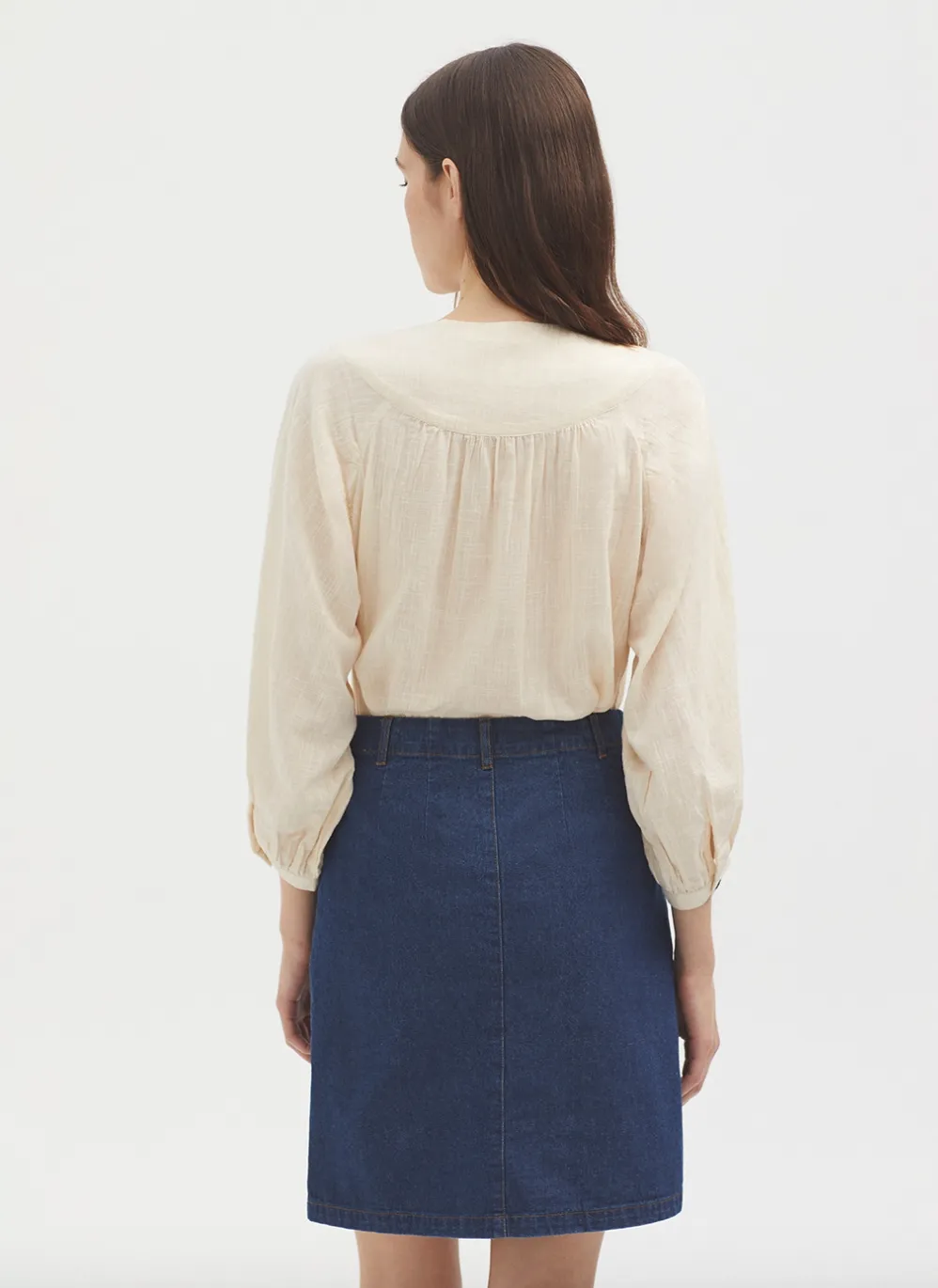 Spring Stride Denim Skirt