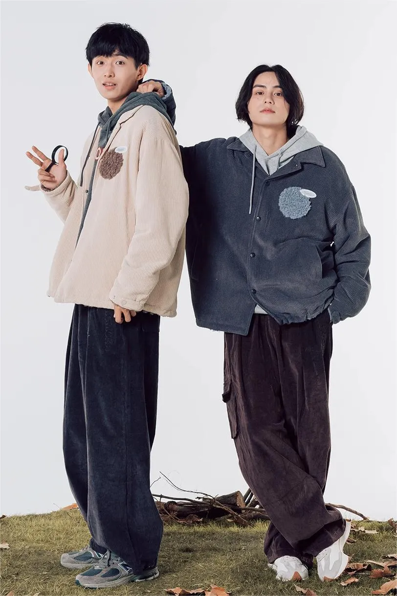 TIKIMOMOKA レトロコーデュロイスナップジャケット TMK023