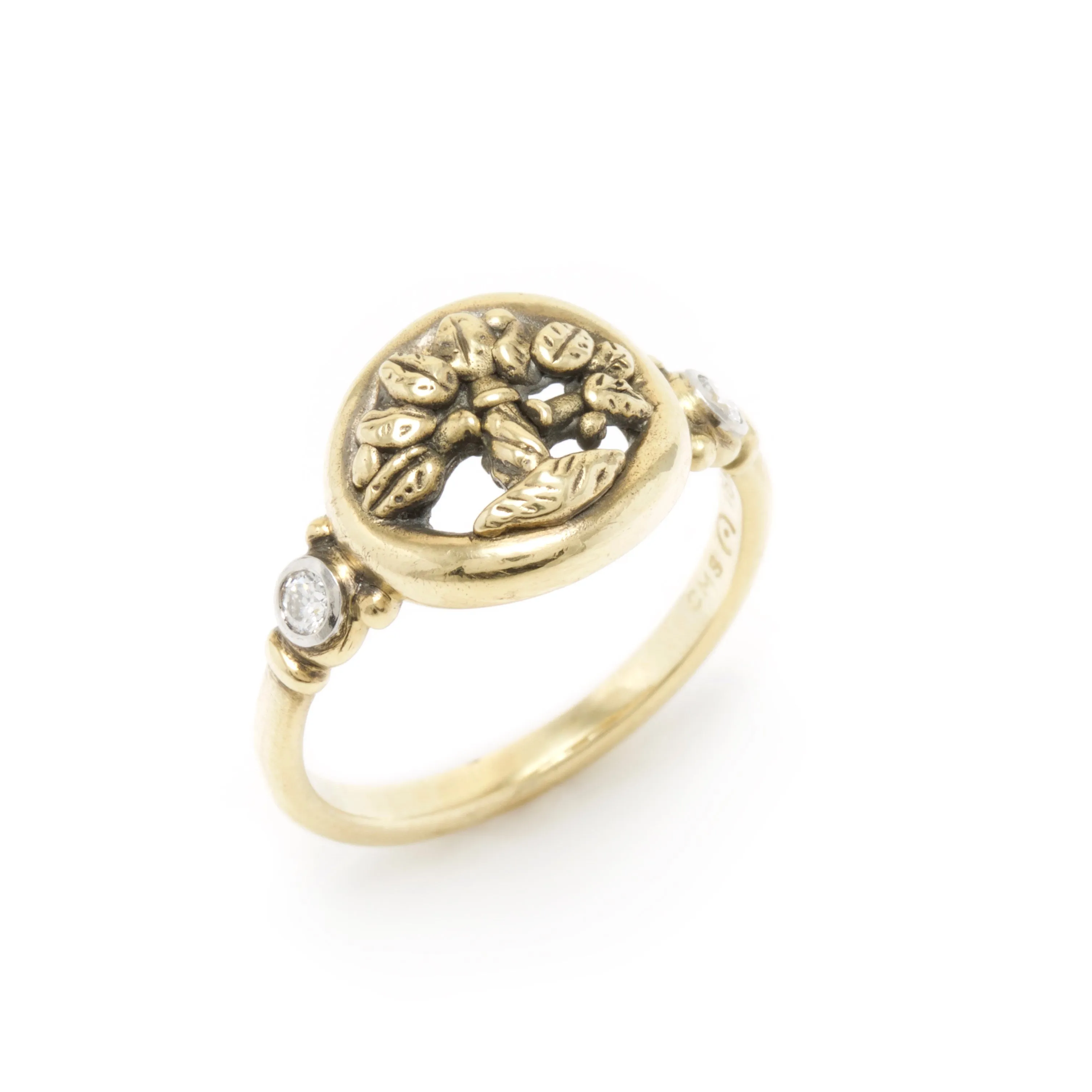 Tree of Life Ring with Diamonds