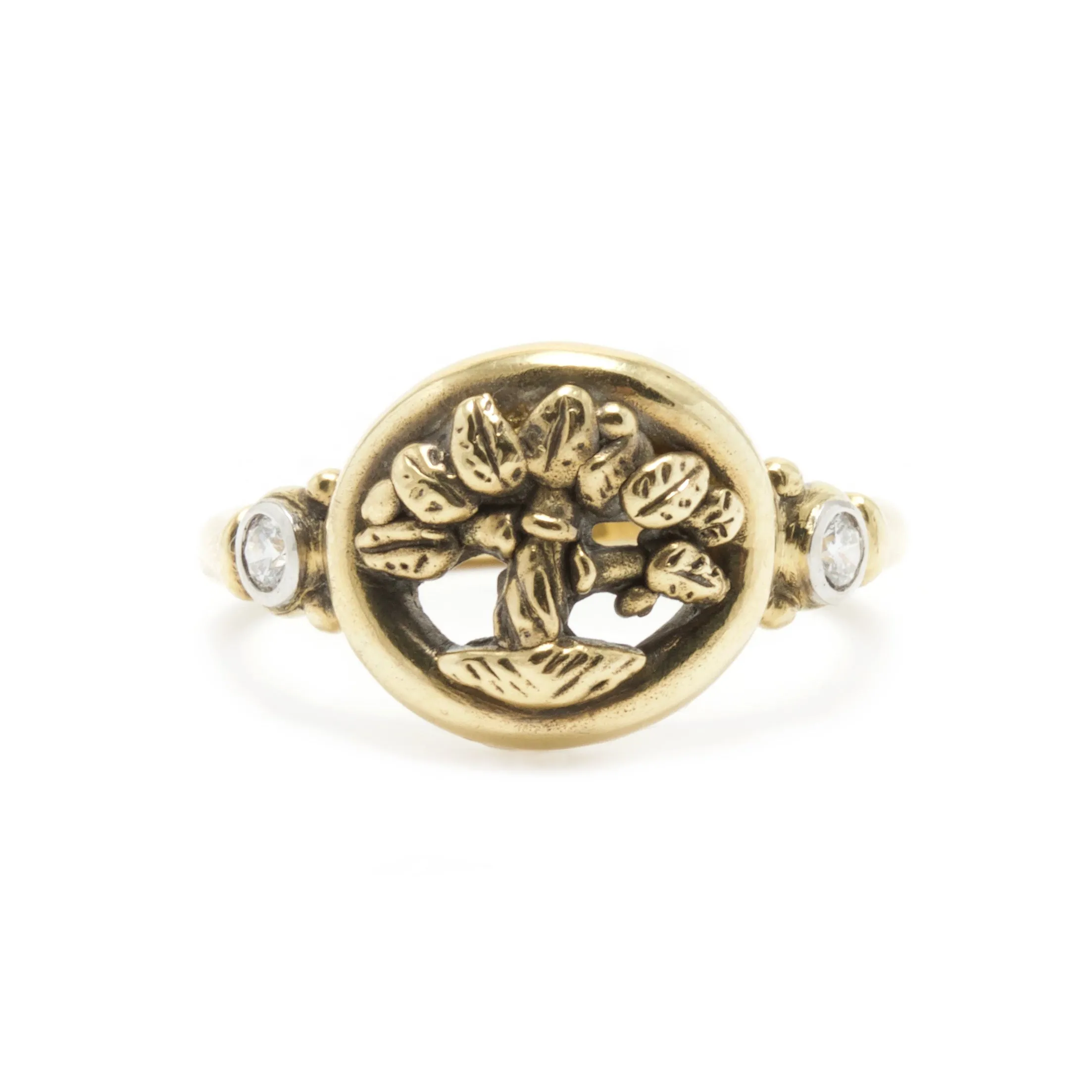Tree of Life Ring with Diamonds