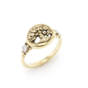 Tree of Life Ring with Diamonds