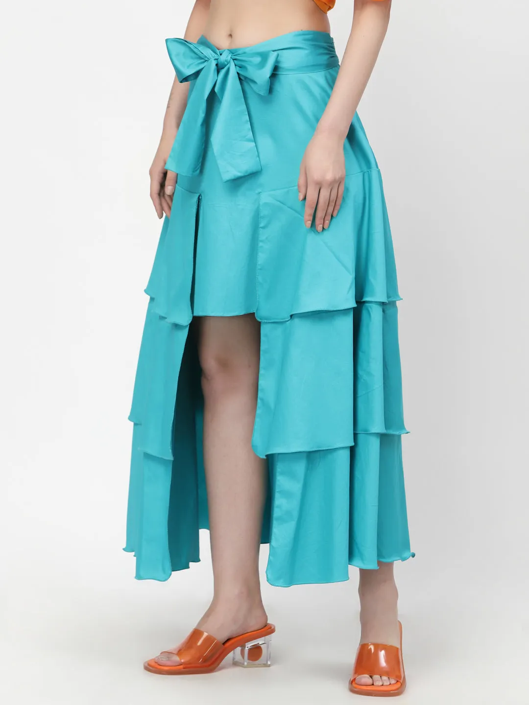 Turquoise Layered Skirt