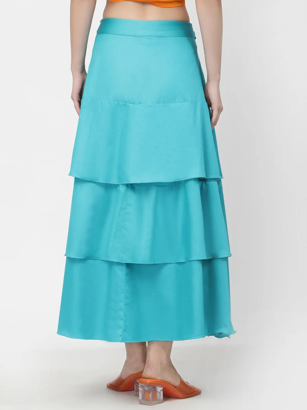 Turquoise Layered Skirt