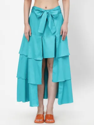 Turquoise Layered Skirt