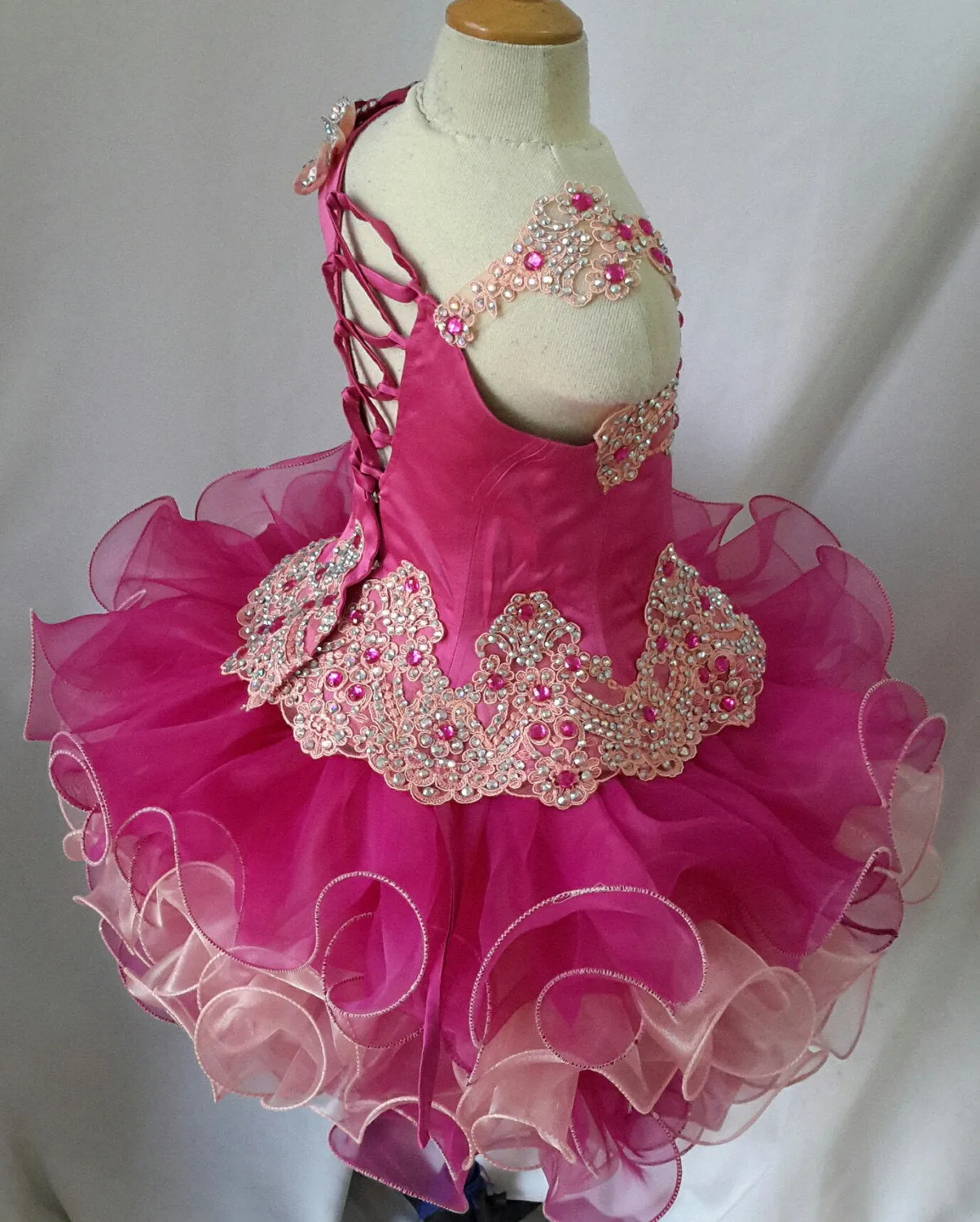 Two pieces Infant/toddler/baby/children/kids Girl's Pageant Dress 1~4T G088-1