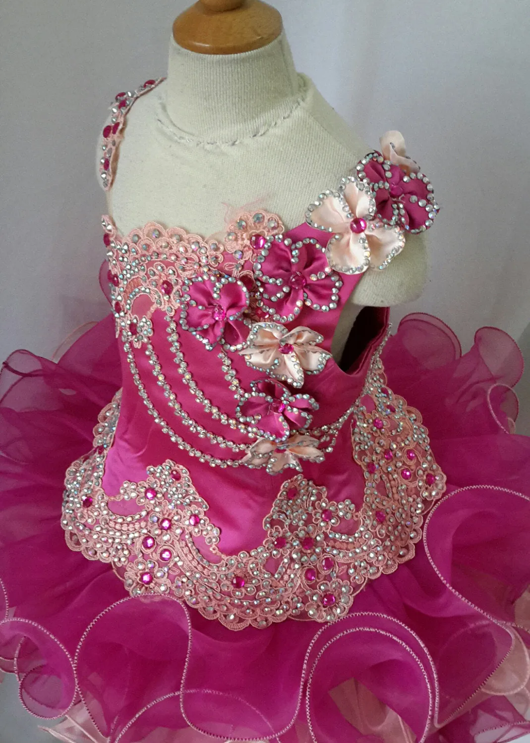 Two pieces Infant/toddler/baby/children/kids Girl's Pageant Dress 1~4T G088-1